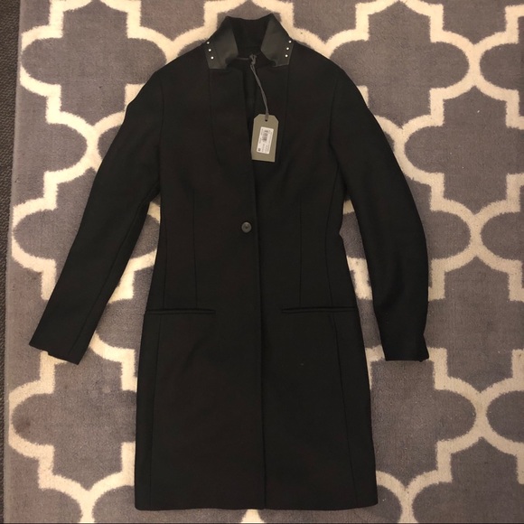 allsaints leni stud coat